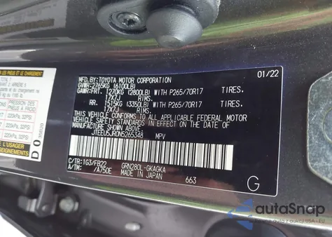 2022 Toyota 4Runner Sr5 from USA, damaged, VIN JTEEU5JR0N5265348